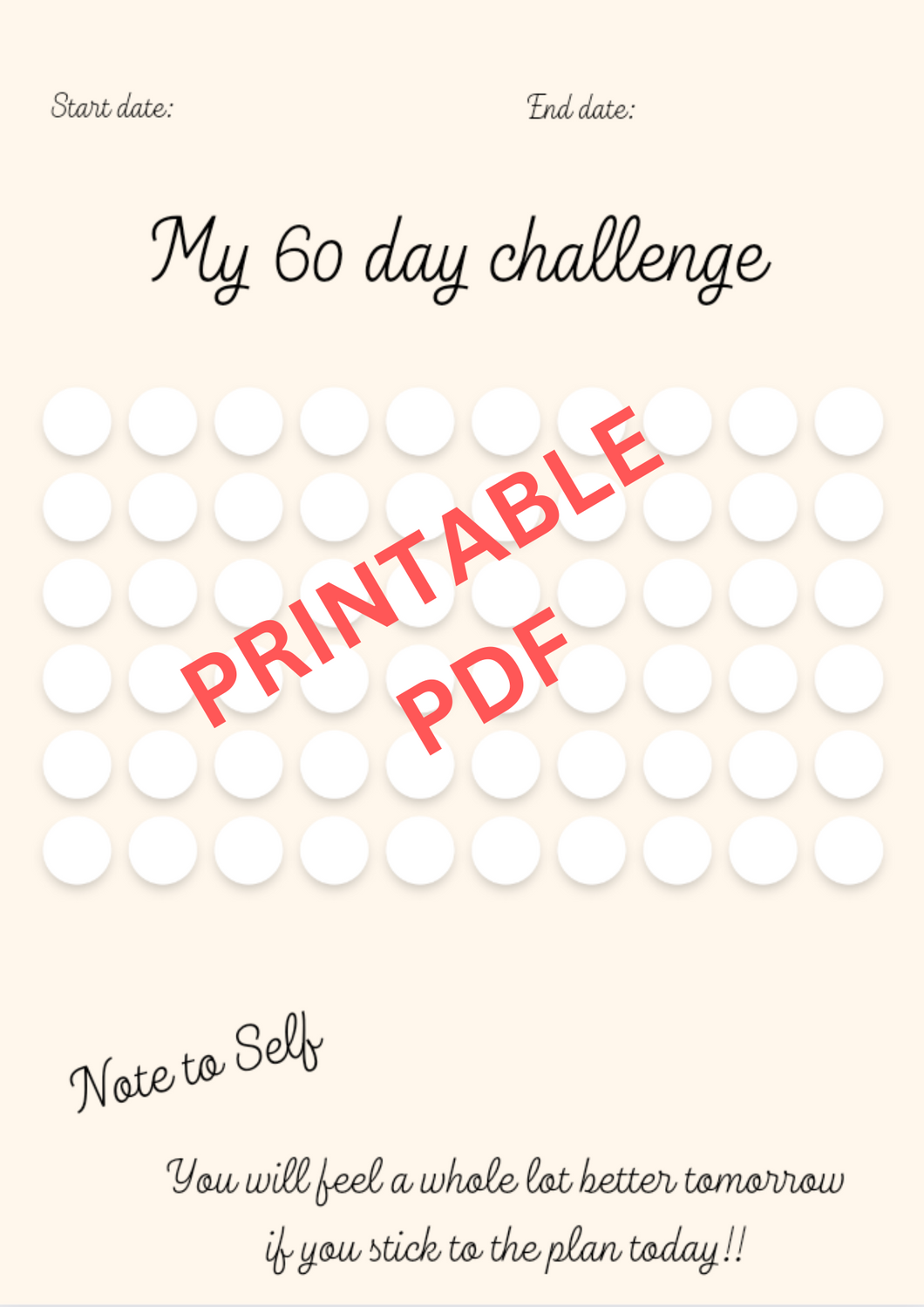 MY 60 DAY CHALLENGE